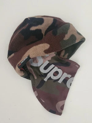 FW22 Supreme X Polartec Masque Bonnet Camouflage Forêt Chapeau Polaire Réflectif - Photo 1/4