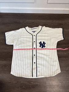 Vintage 1990s Starter  New York Yankees White MLB Baseball Jersey XL Base Ball - Picture 1 of 7