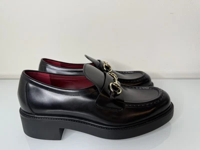 $1,200+ Mocasín GUCCI Mr. Horsebit Cuero Negro 40 EU 10 EE. UU. Foto 1 de 4