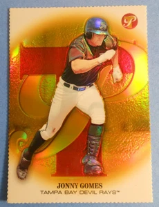 2002 Topps pristine Jonny Gomes Serial Numbered 25/70 Gold refractor - Bild 1 von 6