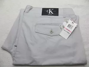 Neu mit Etikett Calvin Klein Herren 5 Taschen Baumwolle gerades Bein Chino Hose GRAU violett 40 x 30 - Bild 1 von 4