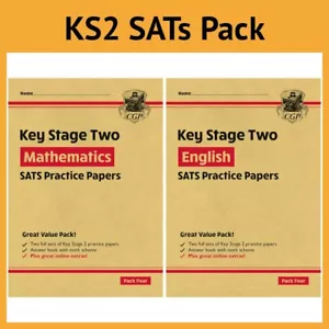 KS2 SATS Practice Papers Maths & English Pack 4 CGP 2025 New with Answers - Imagen 1 de 12