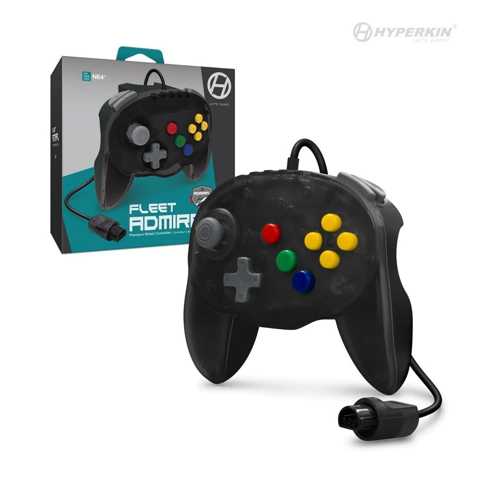 Black Fleet Admiral Premium Wired n64 Controller (Cosmic Fleet) For Nintendo 64 - Image 1 of 1