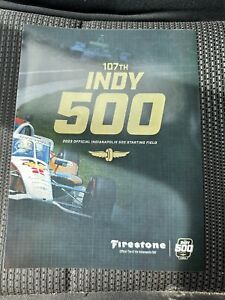 2023 Indy 500 Starting Field Line-up Insert Indianapolis Alex Palou Pole Winner