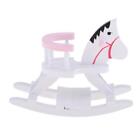 1/12 White Wood Rocking Horse Cockhorse for Dolls House Baby