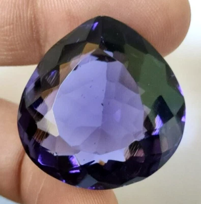 AAA+ Large Violet Amethyst 59.20 Ct. Pear Cut Faceted Loose Gemstone @Women Gift - Image 1 of 4