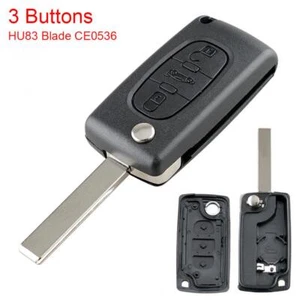 Fit for Citroen C2 C3 C4 C5 C6 Replacement Flip Remote Car Key Shell Case - Picture 1 of 9