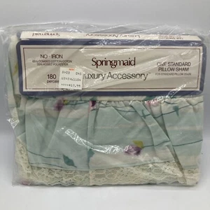 Springmaid Pillow Sham Floral Lace Ruffle Ashlee - Picture 1 of 4