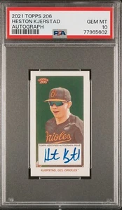 2021 Topps T-206 Heston Kjerstad Autograph ROOKIE Card AUTO RC 206 PSA 10 POP3 - Bild 1 von 3
