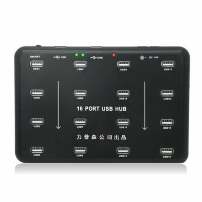 Sipolar A-100 Real Industrial Class Grade 16 Port USB Hub USB2.0 Adapter 480Mbps - Image 1 of 4