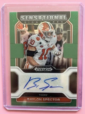 2023 Panini Chronicles Draft Picks Green Prizm Baylon Spector Auto. Sharp.  - Image 1 of 2