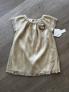 Koala Kids  Gold 3T dress NWT holiday fancy Christmas Easter  - Picture 1 of 5