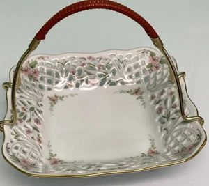 Plato de caramelo Oscar De La Renta China jardín inglés UH103 + MCM envoltura mango de latón - Imagen 1 de 12