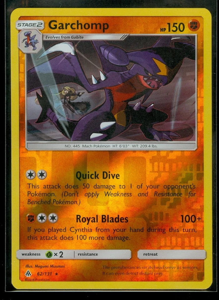 Pokemon GARCHOMP 62/131 - Forbidden Light - RARE Rev Holo - MINT - Image 1 of 1
