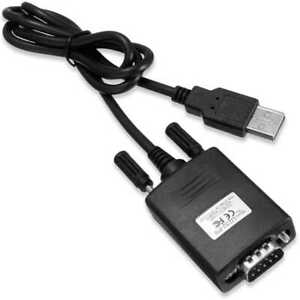 USB 2.0 auf COM Port RS232 Seriell DB9 9 Pin Port 0.8m Kabel Adapter Schwarz #2