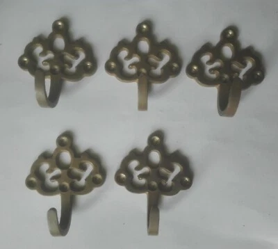 5 anciens crochet mural patère porte manteau motif ajouré - Photo 1/3