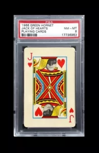 BRUCE LEE PSA 8 NM-MT 1966 GREEN HORNET PLAYING CARD JACK OF HEARTS - Picture 1 of 1