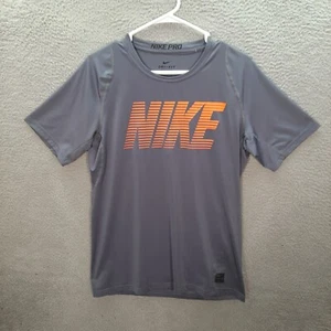 Nike Shirt Adult Medium Gray Pro Dri Fit Athleisure Jogging Sports Gym Training - Foto 1 di 9
