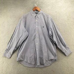 Ralph Lauren Button Down Langarm Hemd Herren 3 Mehrfarbig Blau Baumwolle Gestreift - Bild 1 von 18