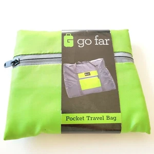 Go Far Compact Foldable Pocket Travel Bag for Business and Personal Travel Green - Picture 1 of 2
