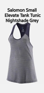 Salomon Elevate Tank Tunic Women's Running Shirt Top Nightshade Small NWT - Picture 1 of 4