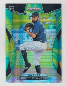 Brett Kennedy 2019 PANINI PRIZM GREEN/YELLOW HYPER PRIZM ROOKIE #215 PADRES - Picture 1 of 1