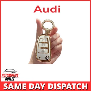 CAR KEY COVER FOB CASE KEYRING FOR AUDI A1 A3 A6 Q2 Q3 Q7 TT TTS R8 S6 RS3 RS6 - Picture 1 of 8