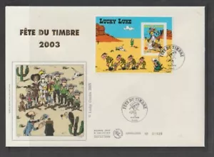 France 2003 SG3885 Sheet FDC NHM Lucky Luke (cartoon character) by Morris - Picture 1 of 1
