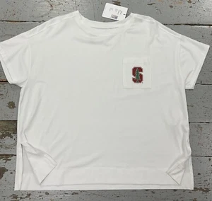 STANFORD CARDINAL Tree Logo Women's Luxe Pocket T-Shirt Medium Licensed NWT - Picture 1 of 4