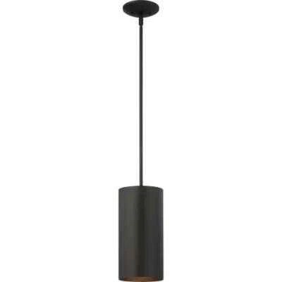 VOLUME LIGHTING 1-LIGHT OUTDOOR LED BLACK PENDANT 3000K 1000LM 6"W 12"H V9206-5 - Image 1 of 3