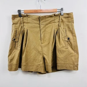 Seed Heritage Box Shorts Khaki Brown Button Pockets 14 - Picture 1 of 17