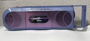 GE Sidestep AM FM Radio Cassette Boombox 3-5610 Metallic Purple Works No Adapter - Picture 1 of 14