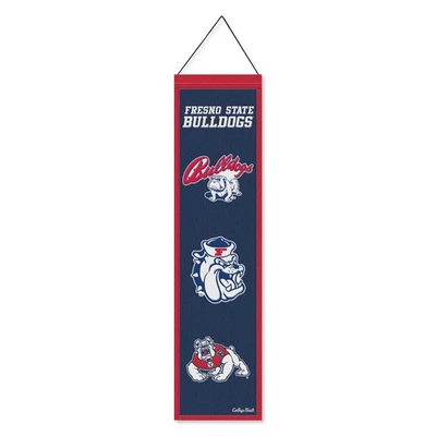 Fresno State Bulldogs Evolution 8x32 Inch Vertical Wool Embroidered Hanging - Image 1 of 4