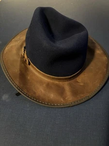 Cappello Safari Overland Taglia M Uomo Pelle Pinnacle Schiacciabile Outdoor Nuovo con etichette - Foto 1 di 7