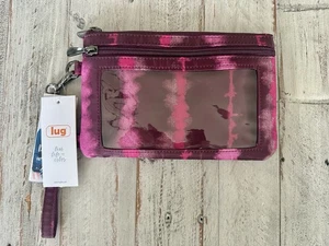 Lug Peekaboo Wristlet Pouch Handyhülle RFID Shibori Weinrot Neu mit Etikett - Bild 1 von 5