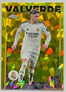2025 Topps Chrome Sapphire UEFA Federico Valverde Yellow /75 - Picture 1 of 2