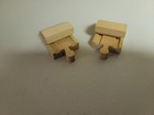 Thomas Wooden Railway Bumper Stop Track Pieces Male x 2 VGUC