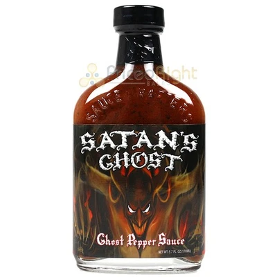 Salsa Crafters Satan's Ghost Salsa Caliente Fantasma Pimienta Todo Natural Botella 5.7 OZ Foto 1 de 4