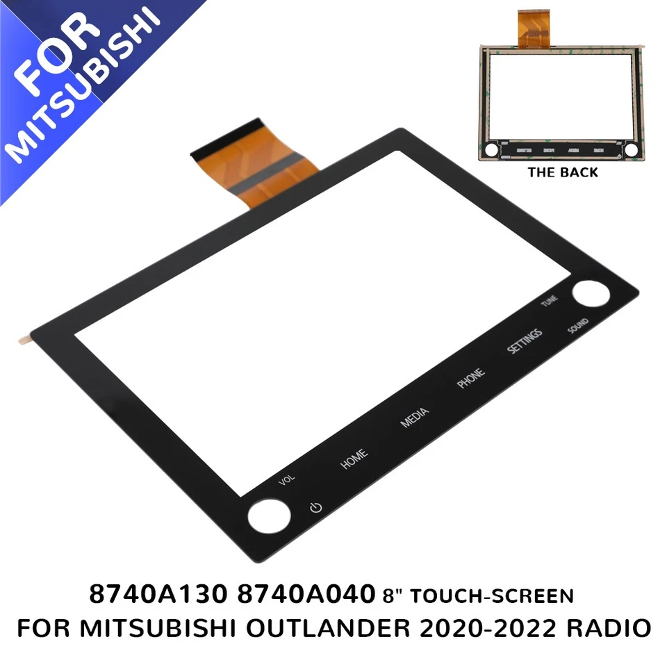 8" 2 Knöpfen Touch Screen Digitizer für MITSUBISHI Outlander 2020-2022 Autoradio - Bild 1 von 4