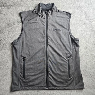 Vineyard Vines Vest Mens Large Gray OTG On-The-Go Shep Full Zip Sleeveless - Image 1 of 4