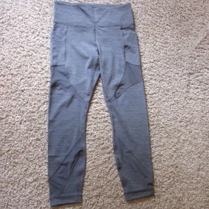 NWT Members Mark Large Gray Ankle Compression Leggings 4 Way Stretch Pockets - Picture 1 of 2