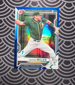2021 Bowman Draft Mason Miller 1st Edition Blue Foil /150 #BD-85 - Bild 1 von 2