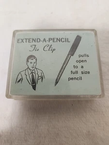 Extend-A-Pencil Krawattenklammer Vintage mit Etui 1950er Extend A Pencil Büro Cosplay Neuheit - Bild 1 von 1