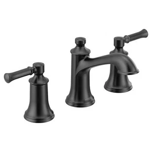 MOEN Dartmoor T6805BL Widespread 2-Handle Bathroom Faucet Trim Kit in Matte - Picture 1 of 9