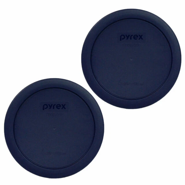 PYREX Blue 4 Cup Round Plastic Cover 7201 2pack