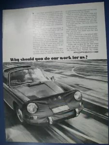Pubblicità auto Porsche 911 Targa mid-size-mag 1969 - "Perché dovresti fare il nostro lavoro per noi?" - Foto 1 di 1