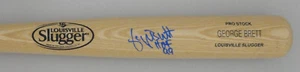 Murciélago rubio Louisville Slugger firmado por los Royals GEORGE BRETT AUTOMÁTICO con corte '99 - bajo - Imagen 1 de 2