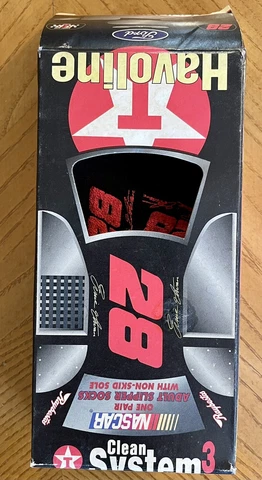 Vintage 1996 NASCAR Ernie Irvan#28 Adult Slipper Socks Havoline Cover