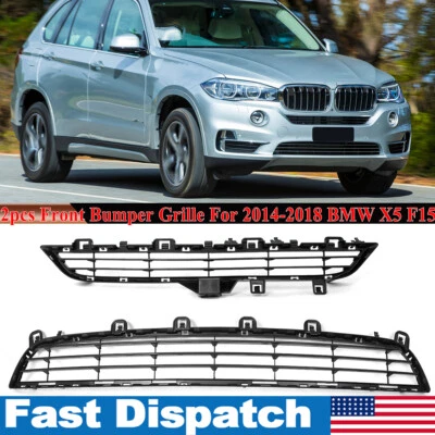 For BMW X5 F15 2014-18 2Pcs Factory Style Front Bumper Center Lower&Upper Grille Foto 1 de 4