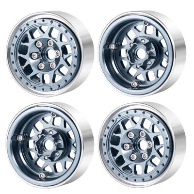 FLYXM 4Pcs Metal With Ring 1.9" Beadlock Wheel Rims For 1:10 RC SCX10 TRX4 etc - Image 1 of 4